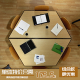 上海北京办公家具梯形培训洽谈桌拼接板式钢木会议桌学生学习桌