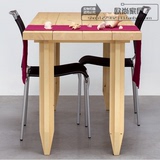 北欧纯实木家具 设计师创意个性餐桌 小户型家用饭桌长方形咖啡桌