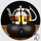 电磁炉专用耐热玻璃茶壶不锈钢过滤煮茶壶自动上水电陶炉花茶壶