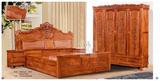 红木家具1.8米双人大床花梨木刺猬紫檀玫瑰床头柜卧室组合