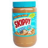 美国进口skippy荷尔美四季宝幼滑面包饼干花生酱1.36kg