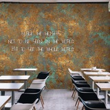工业风铁锈砖墙个性涂鸦壁画咖啡店客厅餐厅复古怀旧背景墙纸壁纸