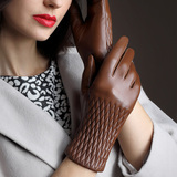 真皮手套女士冬季加绒加厚保暖修手海宁皮手套秋冬薄款羊皮手套