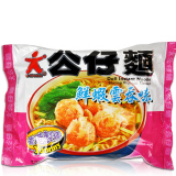 香港特产 公仔面鲜虾云吞味100g 进口方便面袋装速食食品