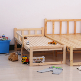 折叠床实木单人床简易带护栏儿童床170宽70松木床小孩子床午睡床