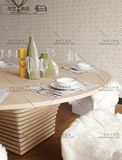 北欧宜家实木大圆桌 餐桌饭桌个性咖啡桌洽谈桌 设计师创意家具