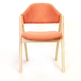 北欧实木舒适扶手A字餐椅酒店  咖啡厅 奶茶店椅 现代简约 布艺椅
