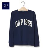 Gap男童 简洁字母印花圆领套头卫衣232621