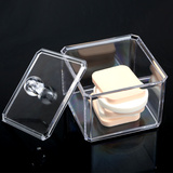 牙签盒透明家用化妆品卸妆棉收纳盒塑料傲家亚克力棉签盒创意欧式