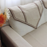 日式简约纯米色全棉沙发坐垫布艺坐垫纯棉纯色加厚沙发巾 可定做