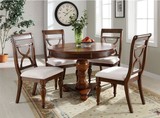 欧式宜家成套餐厅家具四椅六椅 美式桦木餐桌椅组合 简约现代
