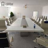 上海办公家具白色实木烤漆会议桌定做 时尚简约现代会议桌特价068