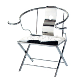 不锈钢椅子简约现代明清仿古太师椅高档奶牛皮休闲椅绒布真皮餐椅