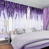 紫藤温馨浪漫电视背景墙纸 卧室墙画壁纸 客厅沙发无缝整张壁画