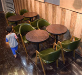 新款复古西餐厅餐桌 咖啡厅桌椅组合 甜品店 酒吧休闲 奶茶店桌椅