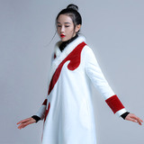 素萝 阳关。贰 原创设计中国风女装2015新款冬装加厚棉衣直筒外套