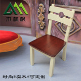 实木地中海美式乡村餐桌椅组合现代简约橡木小户型餐桌餐椅110