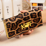 包邮出口日本韩国hello kitty经典豹纹款 可爱韩版女式长款钱包