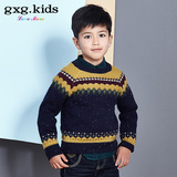 gxg kids童装男童套头毛衣外套新款儿童加厚毛衫秋冬A4420176