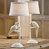 美式宜家创意小鸟复古台灯床头卧室温馨艺术客厅台灯包邮