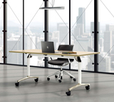 现代SOHO办公桌 多功能可移动会议桌 高档折叠桌 板式会议桌简约