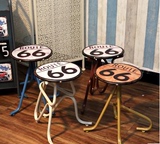美式乡村风创意酒吧椅铁皮凳子 美式复古工艺品个性家居家具摆件
