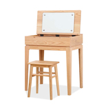 实木妆台书桌简约日式北欧地中海风格家具可定制 橡木书桌梳妆台