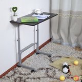 奥阁简易置地床边电脑桌 升降懒人笔记本电脑桌 可移动便利桌书桌