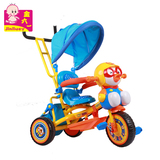 金六一脚踏车音乐宝宝可爱创意三轮车多功能儿童推车1,2,3岁