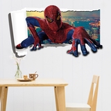 3D立体蜘蛛侠卡通贴画客厅卧室儿童房幼儿园墙面装饰创意自粘墙纸
