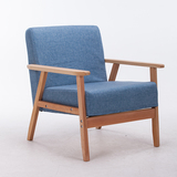 日式布艺沙发三人实木沙发组合北欧单人沙发椅简约现代双人沙发