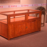 明清古典实木家具 中式榆木雕花珠宝柜 玻璃展柜 陈列柜 展示柜
