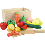 高档磁性切水果玩具 仿真水果 切切看儿童木质厨房切水果蔬菜玩具