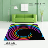 潮牌个性彩色方块定制异形创意不规则地毯 卧室茶几客厅沙发脚垫