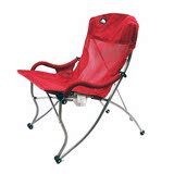 折叠椅子 午休便携靠背钓鱼家用休闲椅 户外折叠钓鱼椅 红色