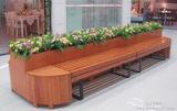 新款户外防腐木花箱组合包边凳子花槽花架广场花坛实木树箱种植箱