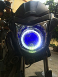 摩托车大灯幻影改装海拉Q5透镜天使眼恶魔眼氙气灯大灯总成前照灯