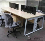 梯形脚会议桌带线槽图书馆书桌学校可移动培训桌职员组合办公桌