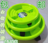 绿色树脂带滚轮花盆托盘塑料圆形底盘带万向轮可移动接水花盆底座