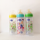 意大利产Chicco智高防胀气PP奶瓶250ml 2m+塑料奶瓶橡胶硅胶奶嘴