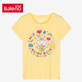 Baleno/班尼路女装 Teddy bear甜美可爱圆领T恤 时尚短袖印花夏装