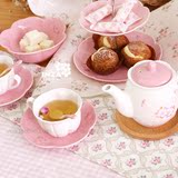 樱曳。日式樱花可爱甜美双层蛋糕盘下午茶茶具点心果盘沙拉碗套装