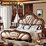 金万豪欧式新古典雕花床1.8法式奢华小户型卧室复古双人大床家具