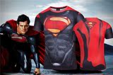 漫威复仇者联盟钢铁侠超人蝙蝠侠短袖t恤男士运动紧身衣弹力上衣