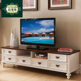 拉梵堡 美式电视柜实木雕刻地柜客厅组合电视机柜子地中海大小柜
