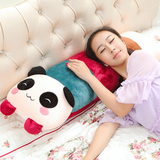 可拆洗卡通熊猫抱枕兔子毛绒玩具公仔娃娃单双人枕头靠垫生日礼物