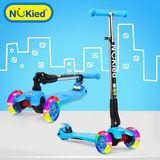 纽奇儿童滑板车三轮踏板车闪光轮升降脚踏滑行滑滑车3-6-12岁童车