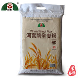 全麦面粉含麦麸 河套牌全麦粉5kg 高筋面包粉 麸皮小麦粉