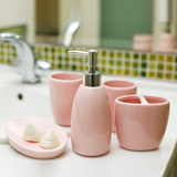 欧式简约陶瓷卫浴五件套 卫生间浴室用品套件牙具漱口杯洗漱套装