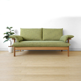 双人全实木沙发布艺简约现代风格组合北欧客厅家具沙发白橡木原木